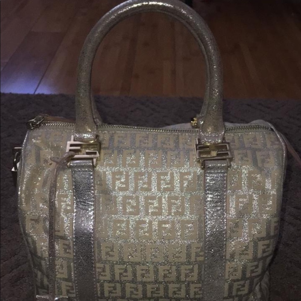 Fendi metallic satchel